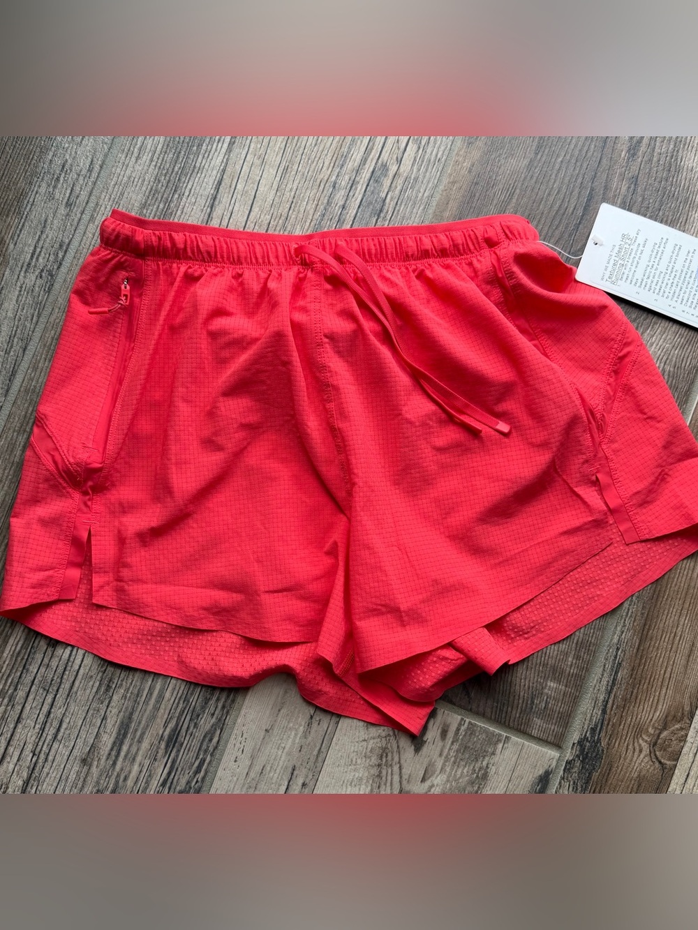 lululemon athletica Coral Red Performance Running Shorts